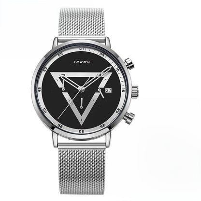 Stylish Men's Quartz Chronograph Watch - Multifunctional Sports Timepiece with Luminous Hands