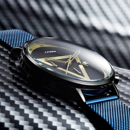 Stylish Men's Quartz Chronograph Watch - Multifunctional Sports Timepiece with Luminous Hands