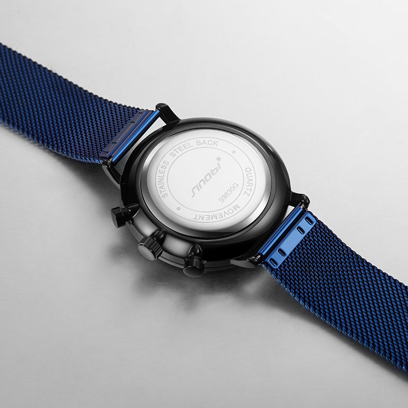 Stylish Men's Quartz Chronograph Watch - Multifunctional Sports Timepiece with Luminous Hands