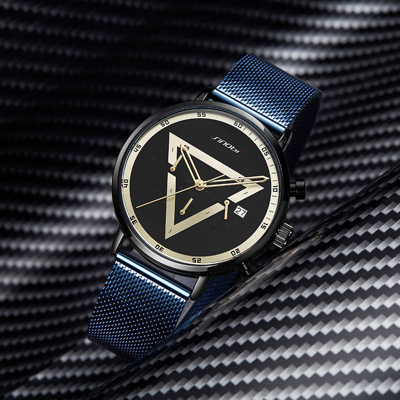 Stylish Men's Quartz Chronograph Watch - Multifunctional Sports Timepiece with Luminous Hands