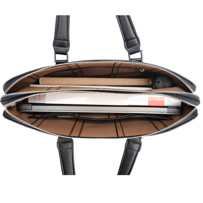 Elevate Your Style with the new Men's Crocodile Pattern Leather Briefcase - Spacious, Sophisticated, and Perfect for Business!