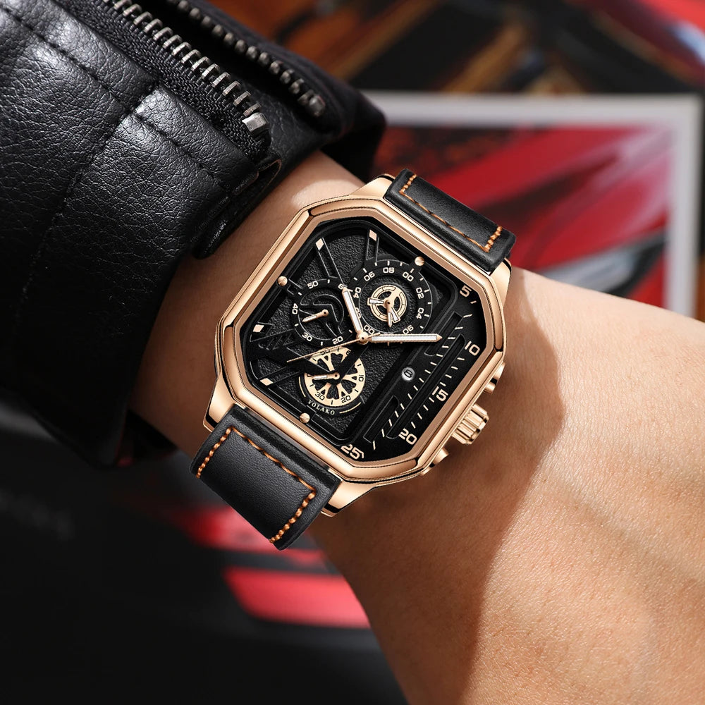 Men's Elegant Quartz Watch – Timeless Business Style with Calendar Functionality