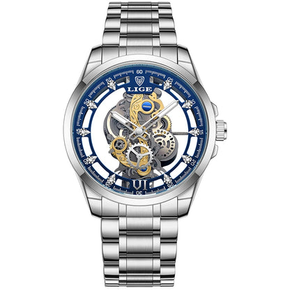 Elevate Your Style with the 2026 Gold Skeleton Automatic Quartz Watch - Luxury Men's Timepiece