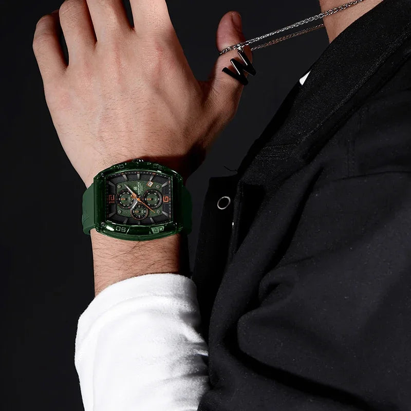 Discover the Ultimate Men's Quartz Wristwatch: Waterproof, Luminous, and Stylish Silicone Strap for Casual Elegance