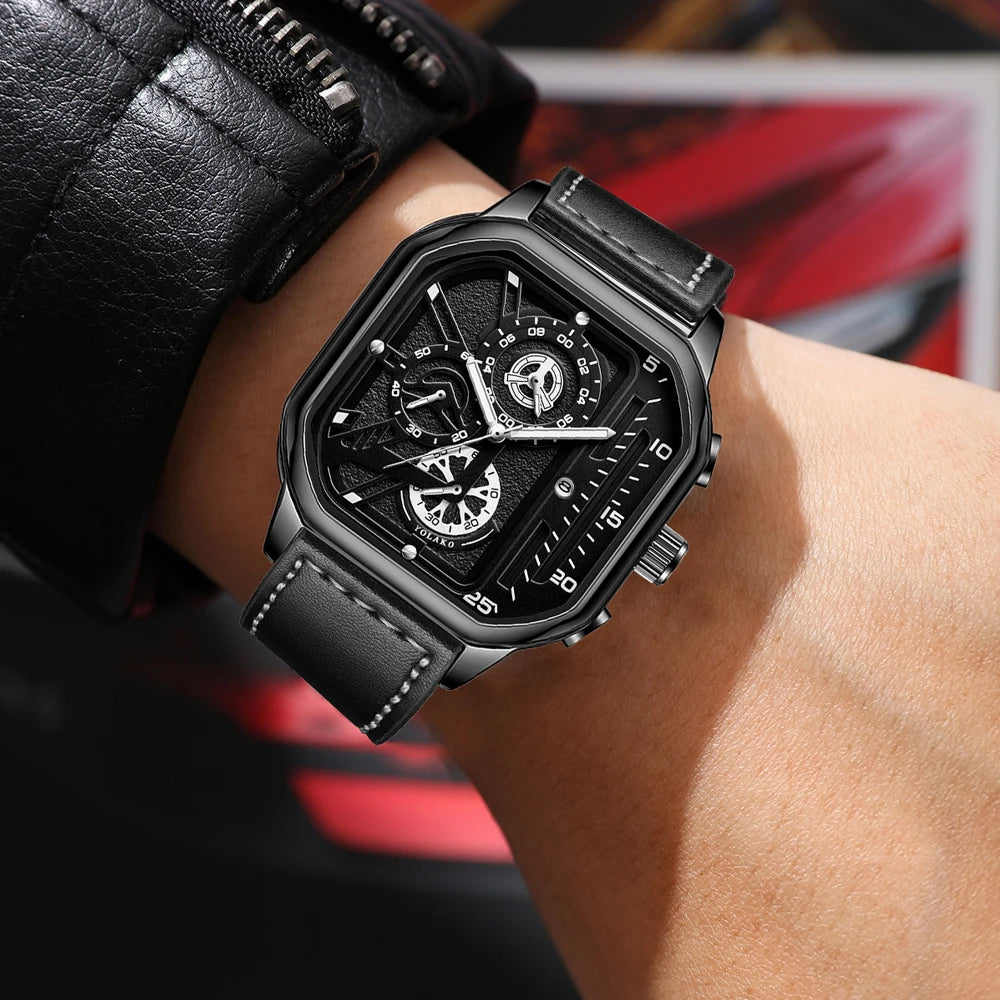 Men's Elegant Quartz Watch – Timeless Business Style with Calendar Functionality