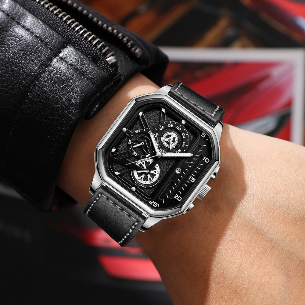 Men's Elegant Quartz Watch – Timeless Business Style with Calendar Functionality