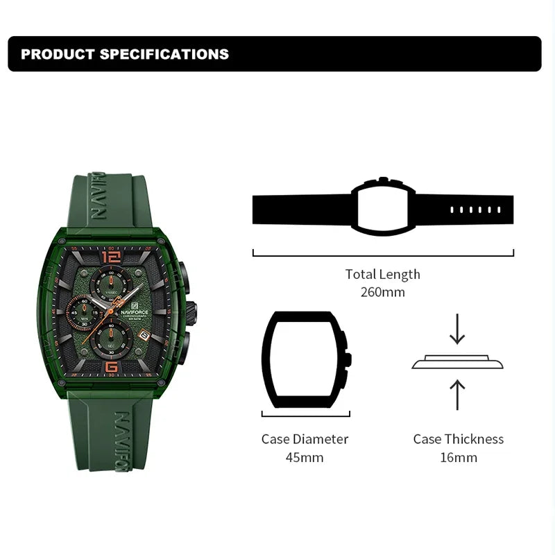 Discover the Ultimate Men's Quartz Wristwatch: Waterproof, Luminous, and Stylish Silicone Strap for Casual Elegance