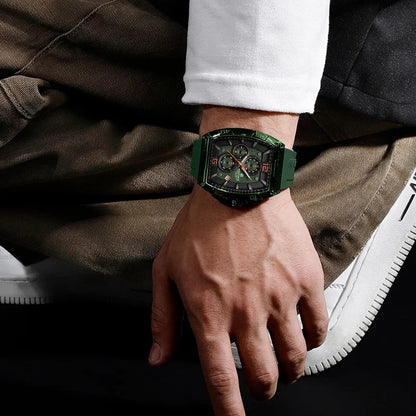 Discover the Ultimate Men's Quartz Wristwatch: Waterproof, Luminous, and Stylish Silicone Strap for Casual Elegance